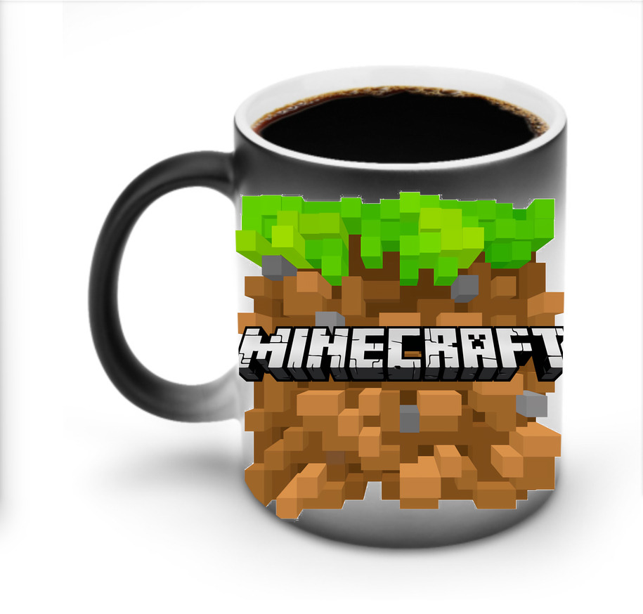（画像用） マインクラフト ブロックの世界 Minecraft MC Block world 温度変色マグカップ