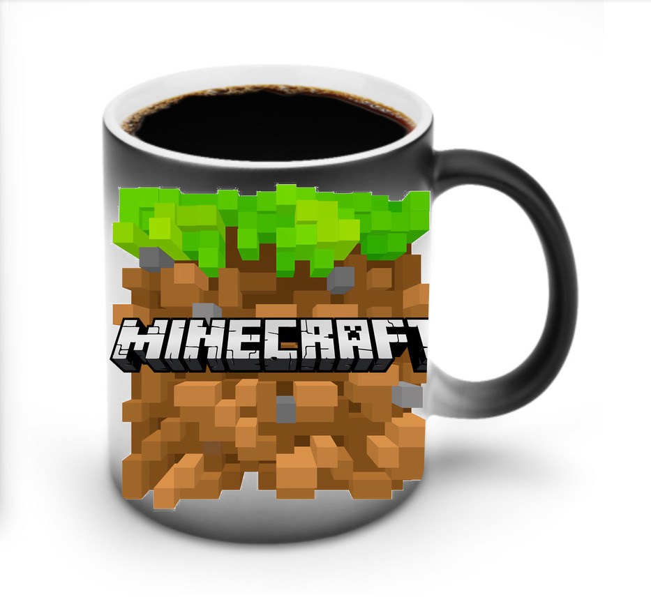 （画像用） マインクラフト ブロックの世界 Minecraft MC Block world 温度変色マグカップ