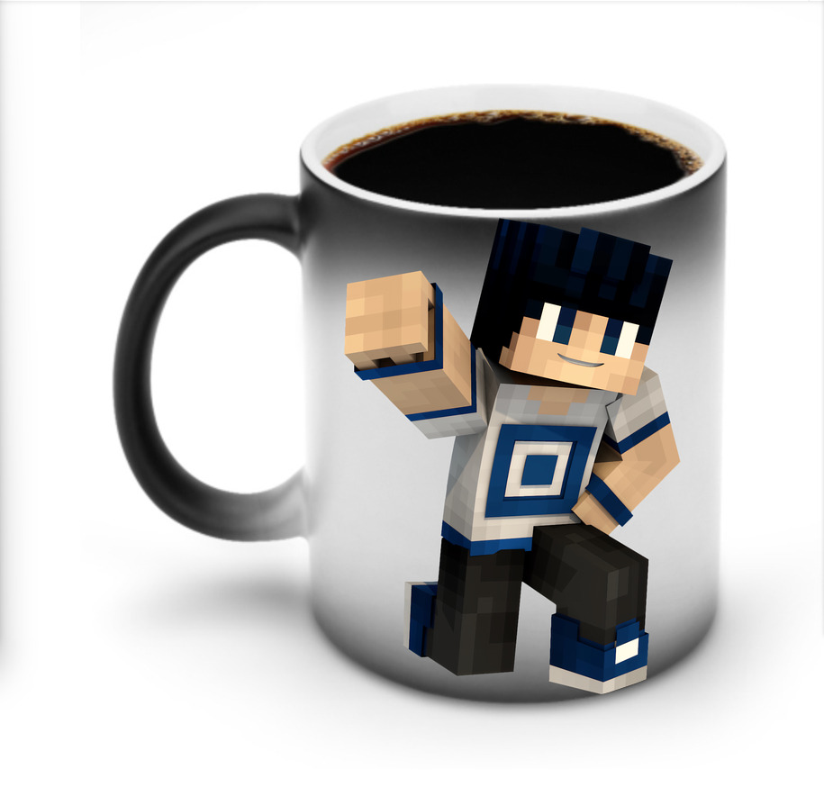 （画像用） マインクラフト ブロックの世界 Minecraft MC Block world 温度変色マグカップ