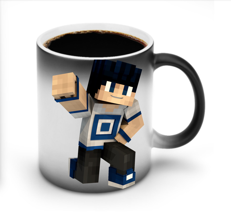 （画像用） マインクラフト ブロックの世界 Minecraft MC Block world 温度変色マグカップ