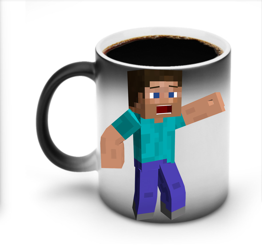 （画像用） マインクラフト ブロックの世界 Minecraft MC Block world 温度変色マグカップ