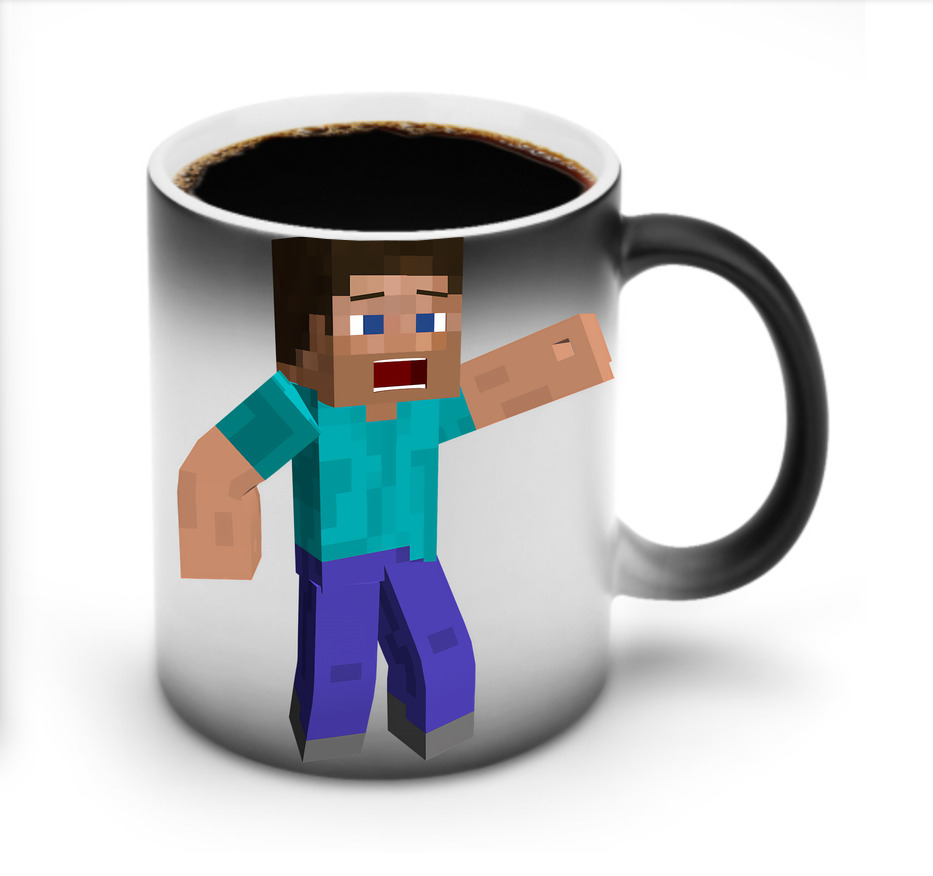 （画像用） マインクラフト ブロックの世界 Minecraft MC Block world 温度変色マグカップ