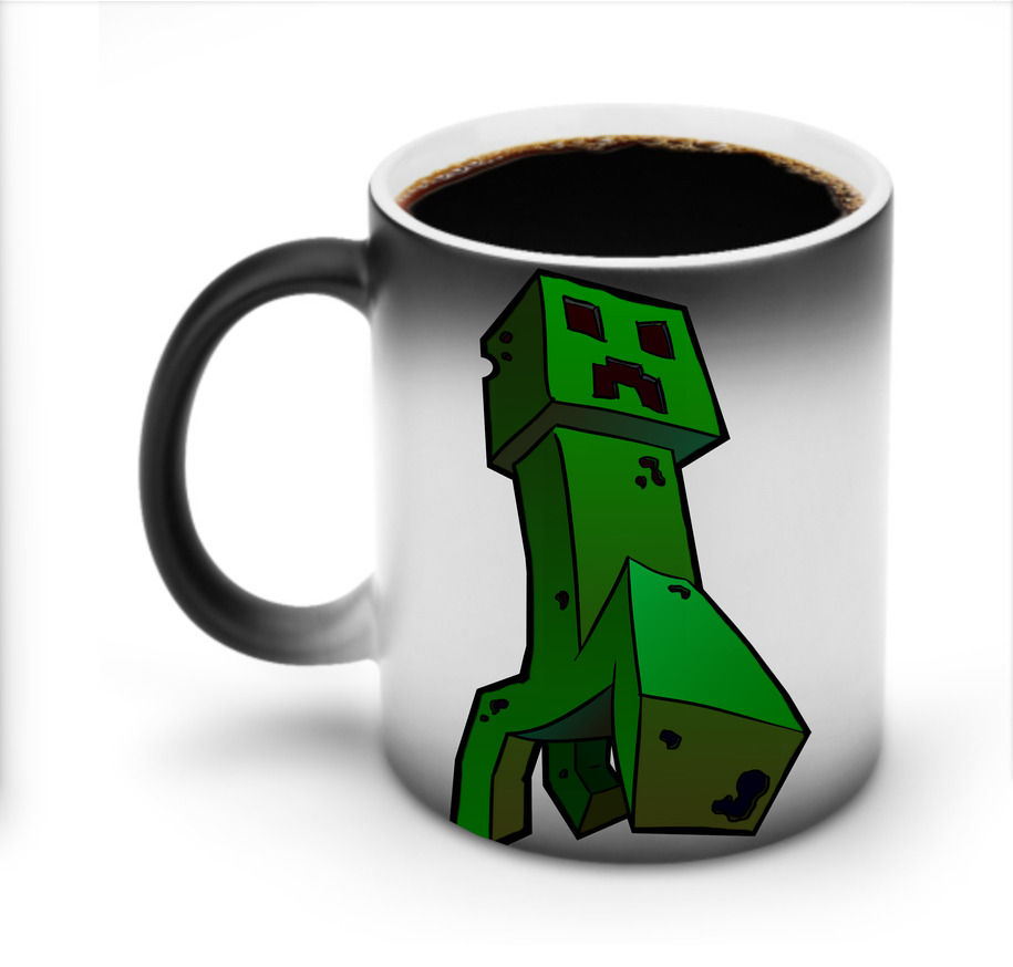 （画像用） マインクラフト ブロックの世界 Minecraft MC Block world 温度変色マグカップ