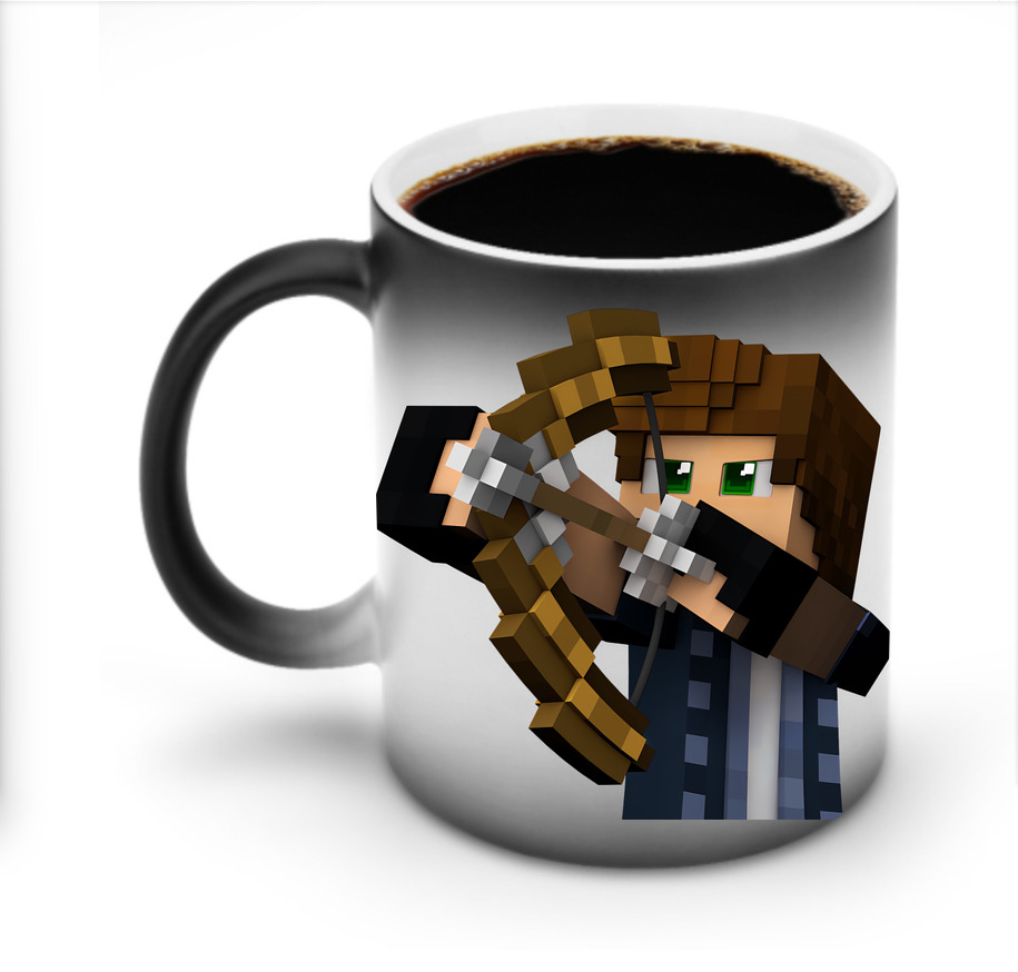 （画像用） マインクラフト ブロックの世界 Minecraft MC Block world 温度変色マグカップ