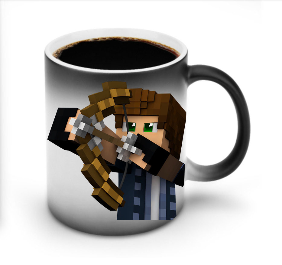 （画像用） マインクラフト ブロックの世界 Minecraft MC Block world 温度変色マグカップ