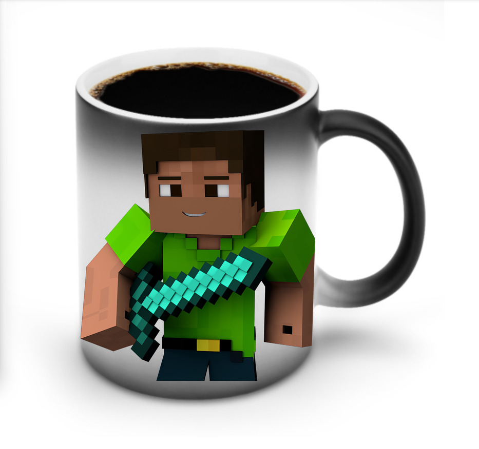 （画像用） マインクラフト ブロックの世界 Minecraft MC Block world 温度変色マグカップ