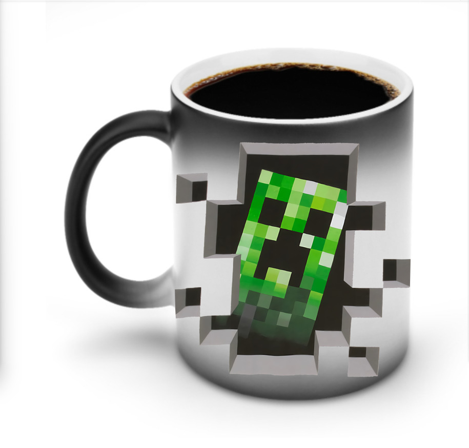 （画像用） マインクラフト ブロックの世界 Minecraft MC Block world 温度変色マグカップ