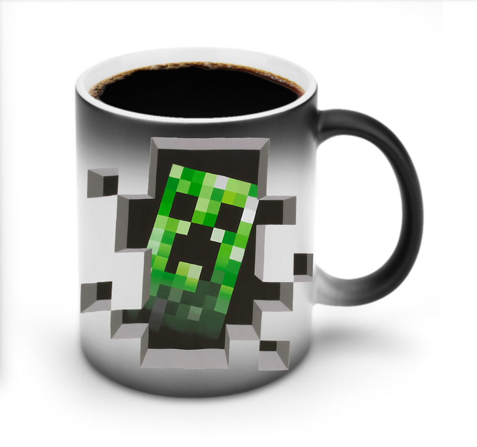 （画像用） マインクラフト ブロックの世界 Minecraft MC Block world 温度変色マグカップ