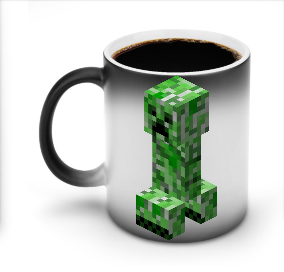 （画像用） マインクラフト ブロックの世界 Minecraft MC Block world 温度変色マグカップ
