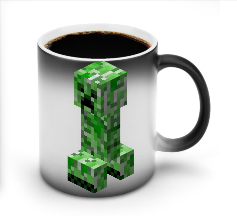 （画像用） マインクラフト ブロックの世界 Minecraft MC Block world 温度変色マグカップ