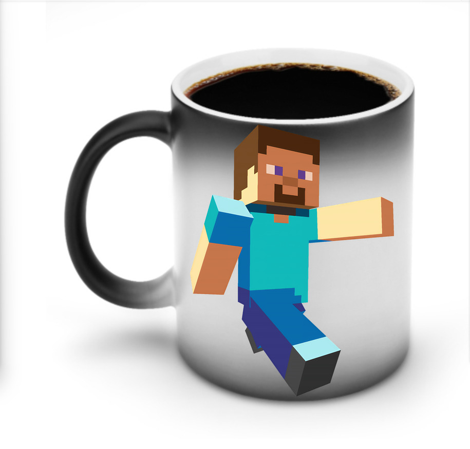 （画像用） マインクラフト ブロックの世界 Minecraft MC Block world 温度変色マグカップ