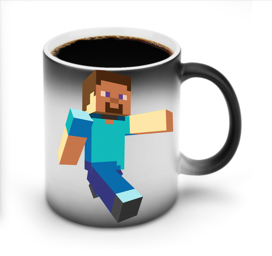（画像用） マインクラフト ブロックの世界 Minecraft MC Block world 温度変色マグカップ