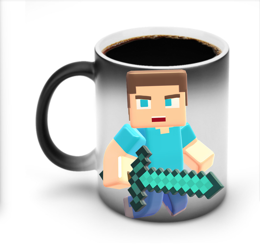 （画像用） マインクラフト ブロックの世界 Minecraft MC Block world 温度変色マグカップ