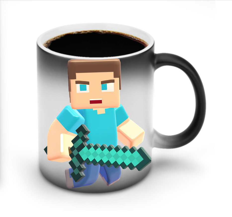 （画像用） マインクラフト ブロックの世界 Minecraft MC Block world 温度変色マグカップ