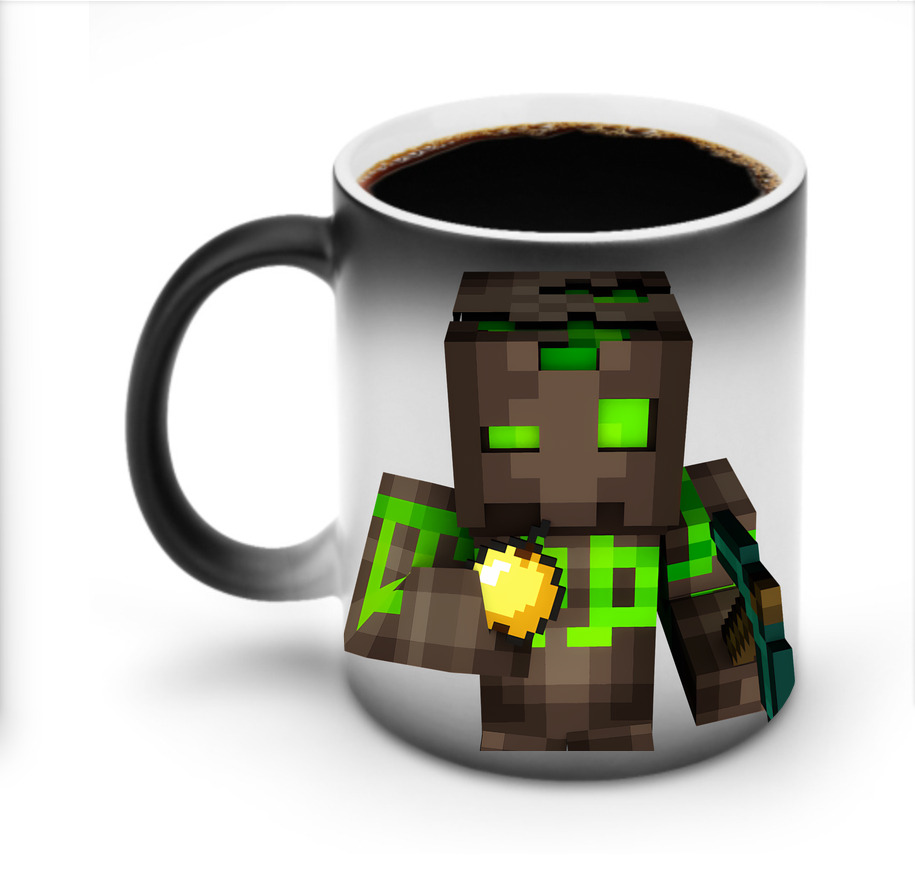 （画像用） マインクラフト ブロックの世界 Minecraft MC Block world 温度変色マグカップ