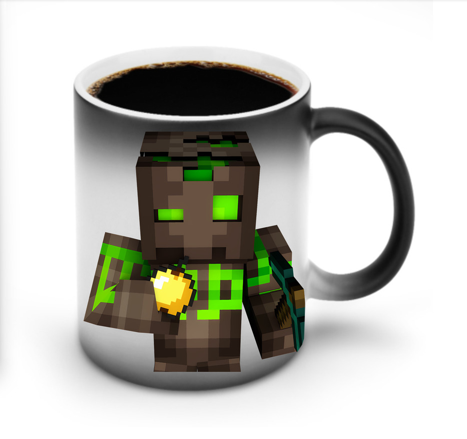 （画像用） マインクラフト ブロックの世界 Minecraft MC Block world 温度変色マグカップ