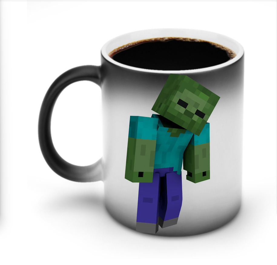 （画像用） マインクラフト ブロックの世界 Minecraft MC Block world 温度変色マグカップ