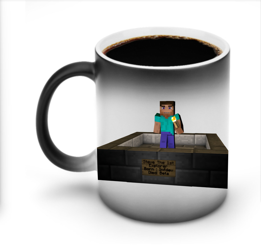 （画像用） マインクラフト ブロックの世界 Minecraft MC Block world 温度変色マグカップ