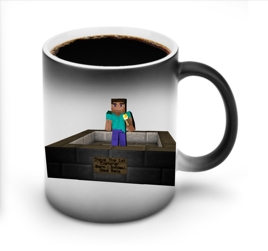 （画像用） マインクラフト ブロックの世界 Minecraft MC Block world 温度変色マグカップ