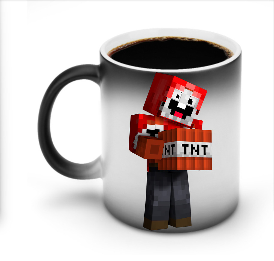 （画像用） マインクラフト ブロックの世界 Minecraft MC Block world 温度変色マグカップ