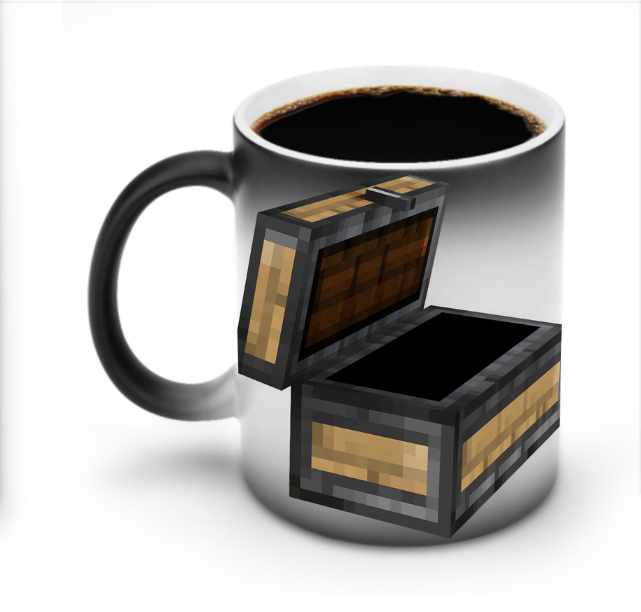 （画像用） マインクラフト ブロックの世界 Minecraft MC Block world 温度変色マグカップ