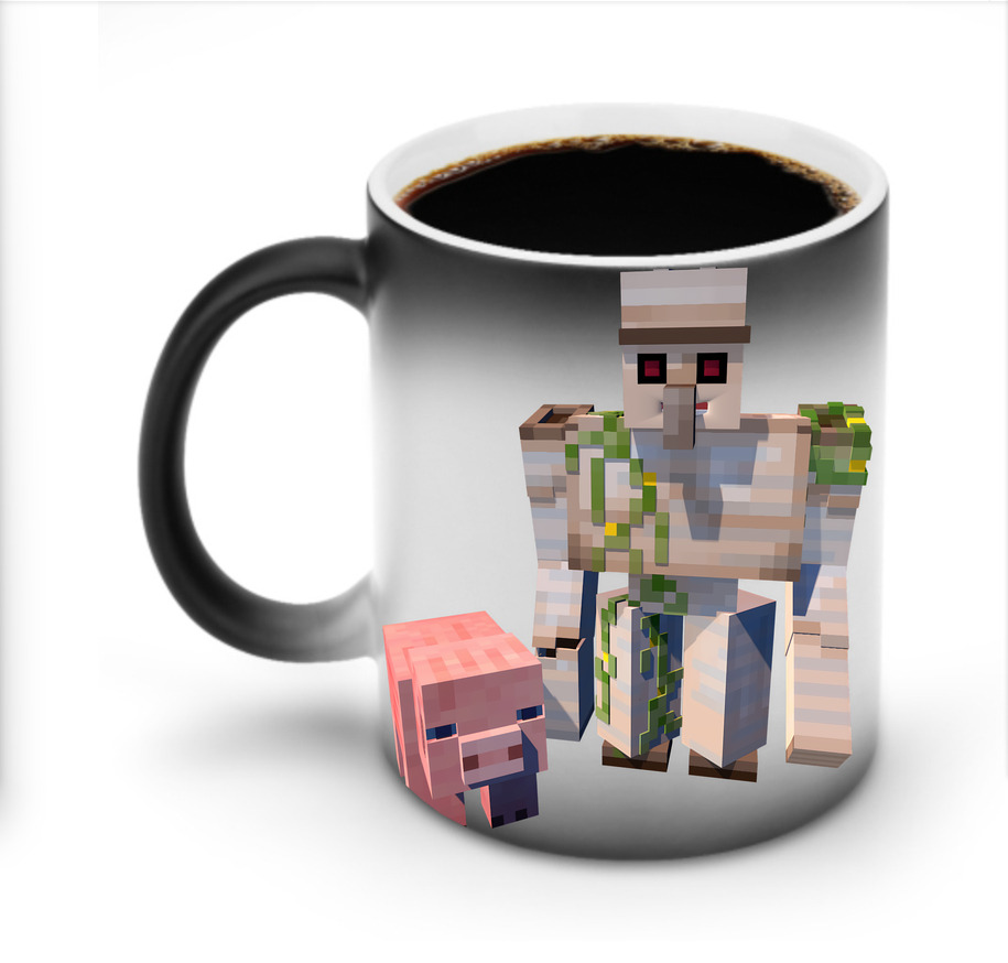 （画像用） マインクラフト ブロックの世界 Minecraft MC Block world 温度変色マグカップ