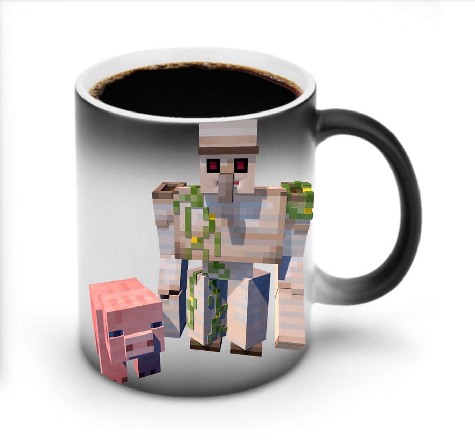 （画像用） マインクラフト ブロックの世界 Minecraft MC Block world 温度変色マグカップ