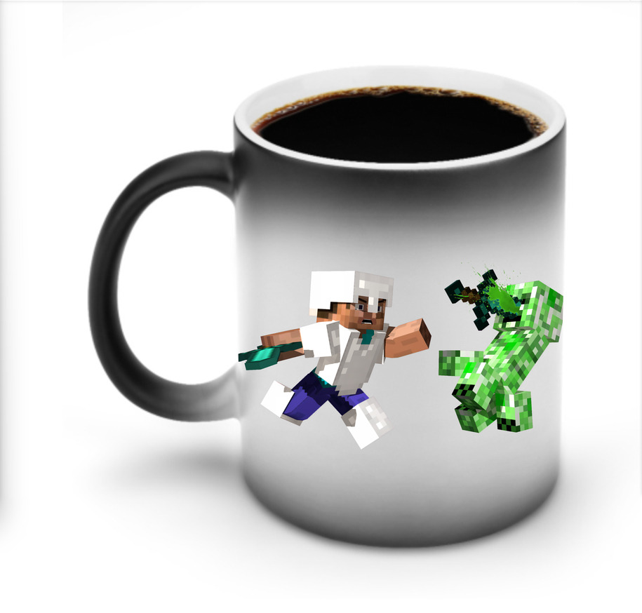 （画像用） マインクラフト ブロックの世界 Minecraft MC Block world 温度変色マグカップ