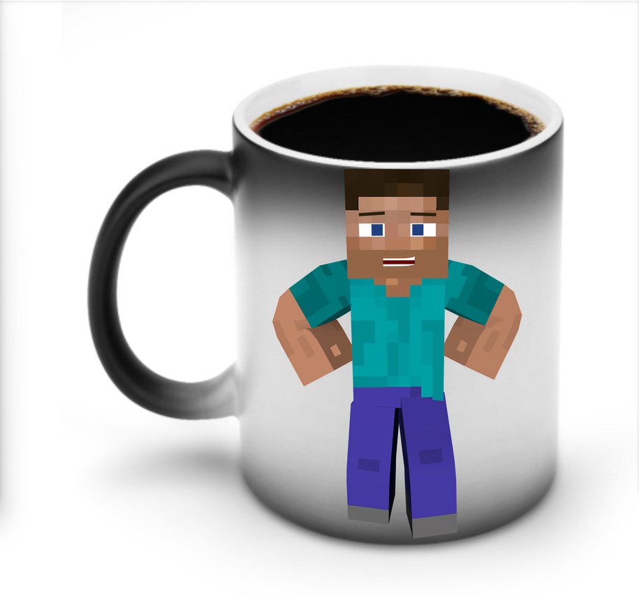 （画像用） マインクラフト ブロックの世界 Minecraft MC Block world 温度変色マグカップ