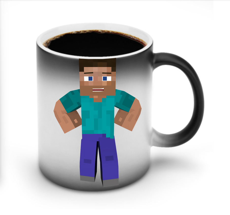 （画像用） マインクラフト ブロックの世界 Minecraft MC Block world 温度変色マグカップ