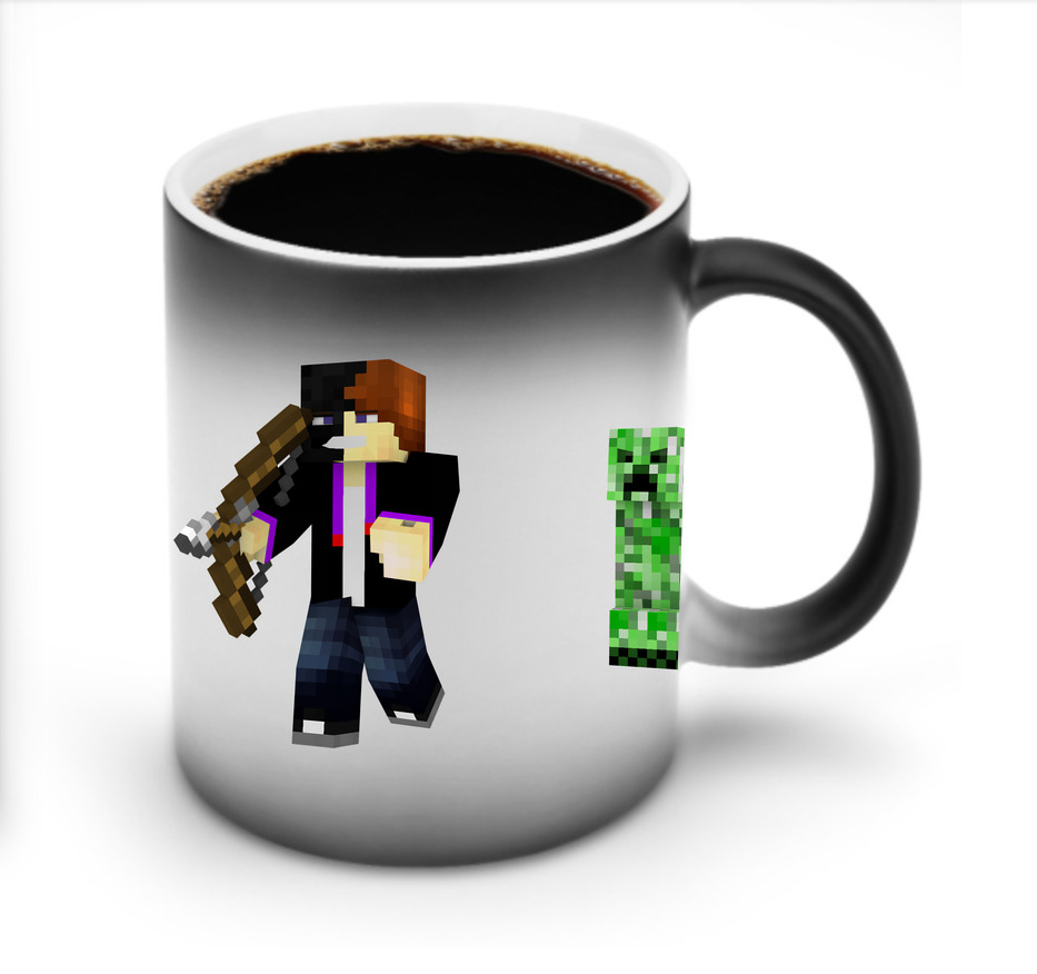 （画像用） マインクラフト ブロックの世界 Minecraft MC Block world 温度変色マグカップ