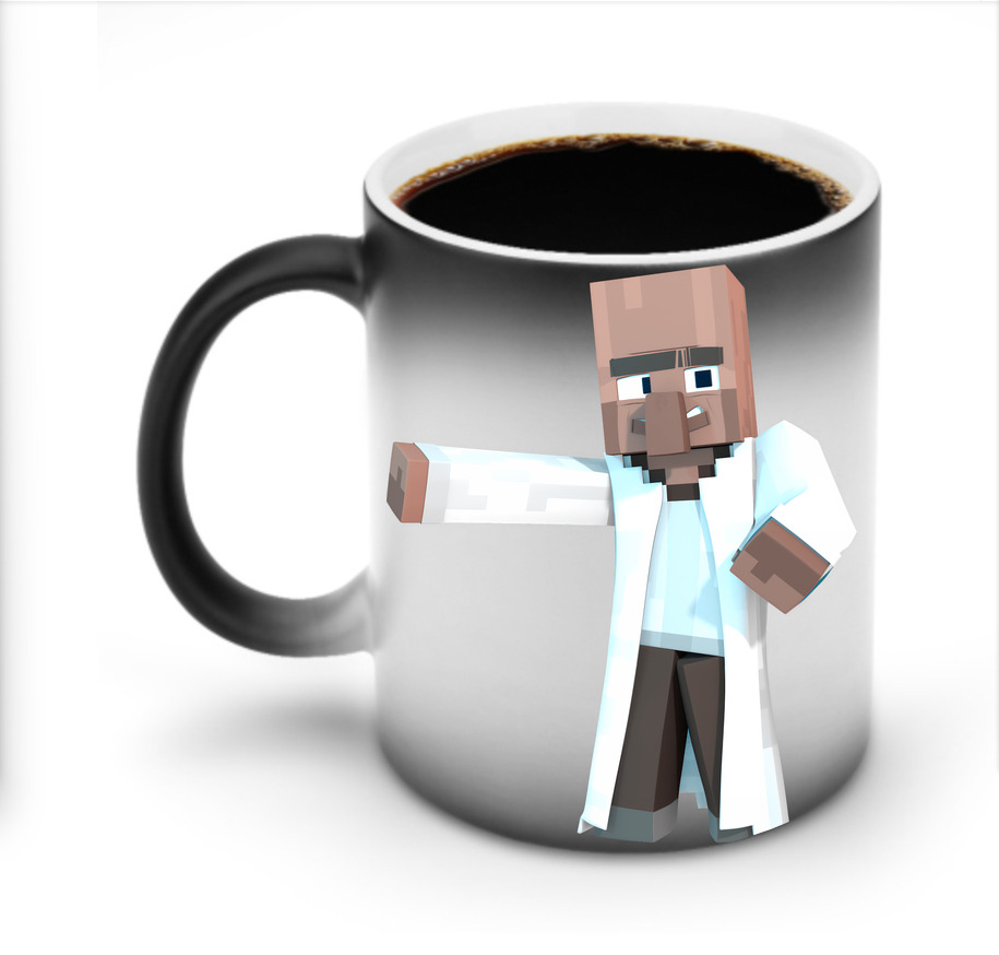 （画像用） マインクラフト ブロックの世界 Minecraft MC Block world 温度変色マグカップ