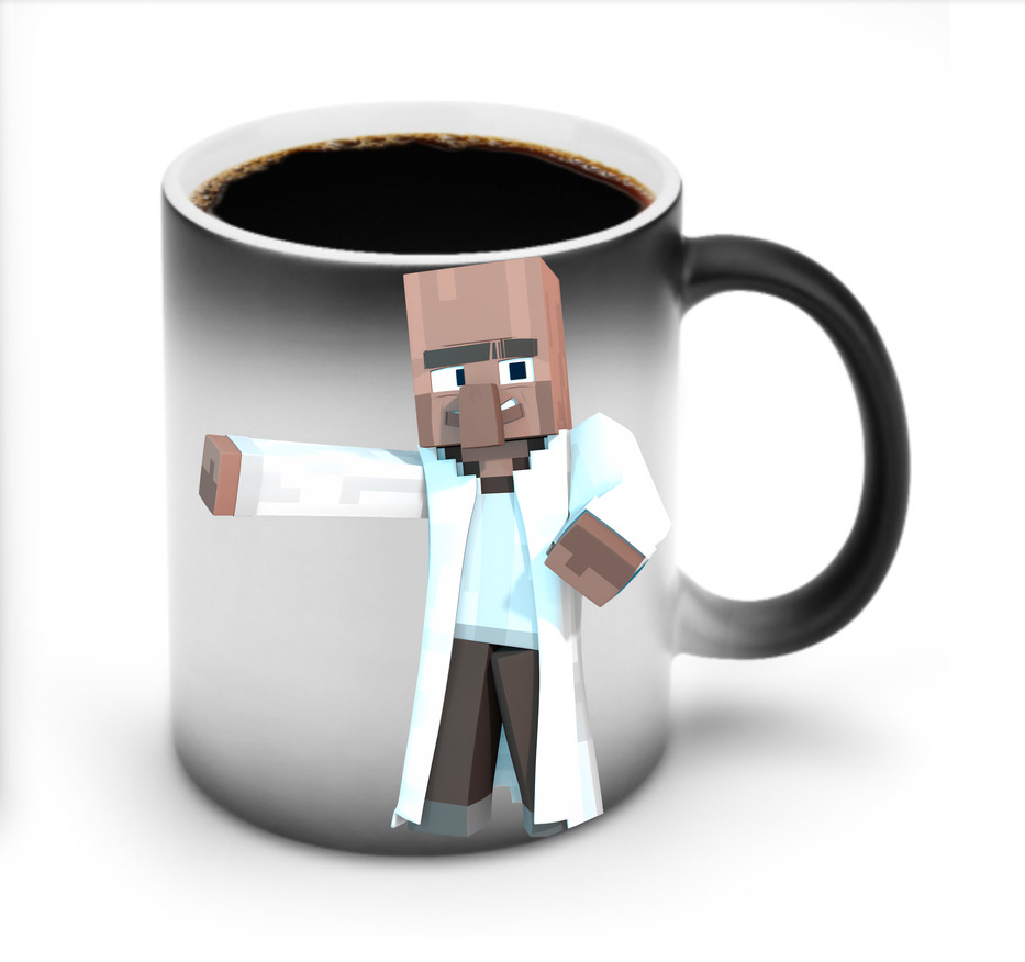 （画像用） マインクラフト ブロックの世界 Minecraft MC Block world 温度変色マグカップ