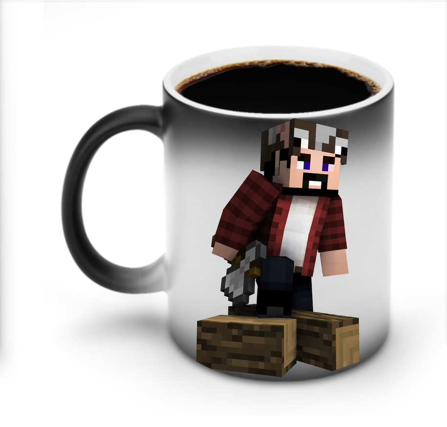 （画像用） マインクラフト ブロックの世界 Minecraft MC Block world 温度変色マグカップ