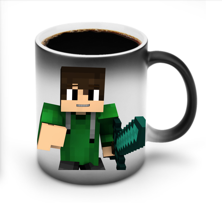 （画像用） マインクラフト ブロックの世界 Minecraft MC Block world 温度変色マグカップ