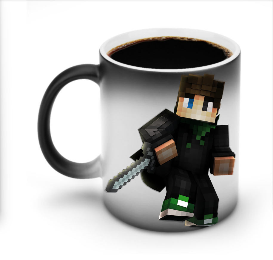 （画像用） マインクラフト ブロックの世界 Minecraft MC Block world 温度変色マグカップ
