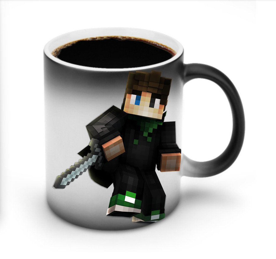 （画像用） マインクラフト ブロックの世界 Minecraft MC Block world 温度変色マグカップ