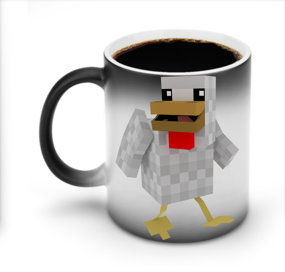 （画像用） マインクラフト ブロックの世界 Minecraft MC Block world 温度変色マグカップ