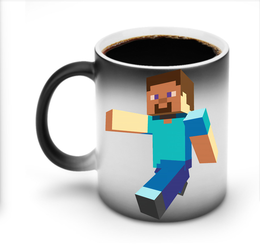 （画像用） マインクラフト ブロックの世界 Minecraft MC Block world 温度変色マグカップ
