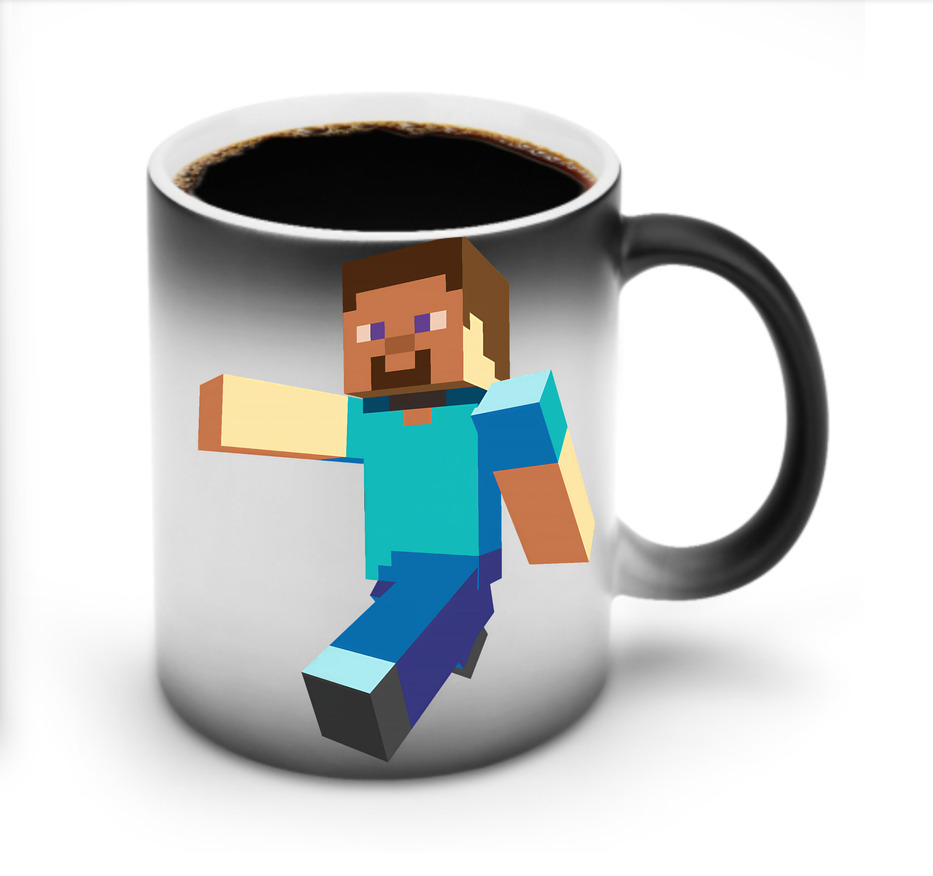（画像用） マインクラフト ブロックの世界 Minecraft MC Block world 温度変色マグカップ