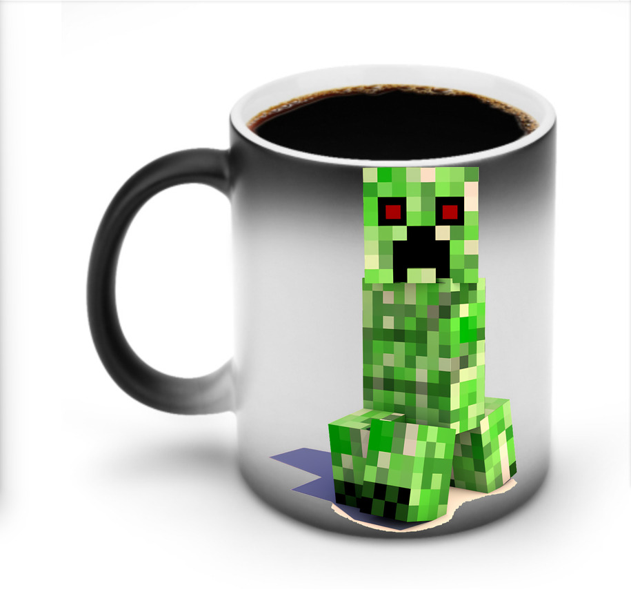 （画像用） マインクラフト ブロックの世界 Minecraft MC Block world 温度変色マグカップ