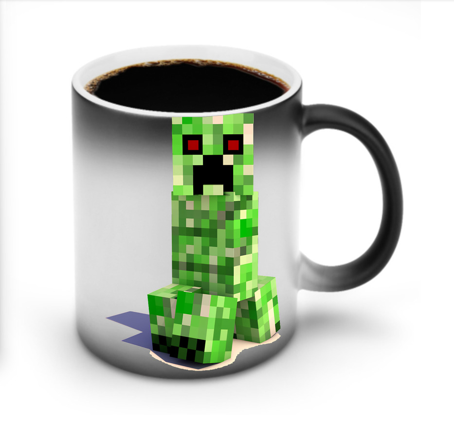 （画像用） マインクラフト ブロックの世界 Minecraft MC Block world 温度変色マグカップ