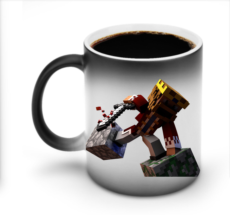 （画像用） マインクラフト ブロックの世界 Minecraft MC Block world 温度変色マグカップ