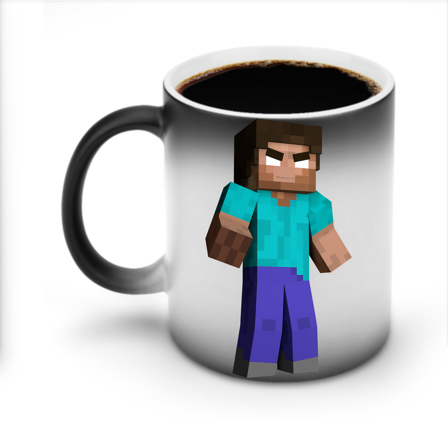 （画像用） マインクラフト ブロックの世界 Minecraft MC Block world 温度変色マグカップ