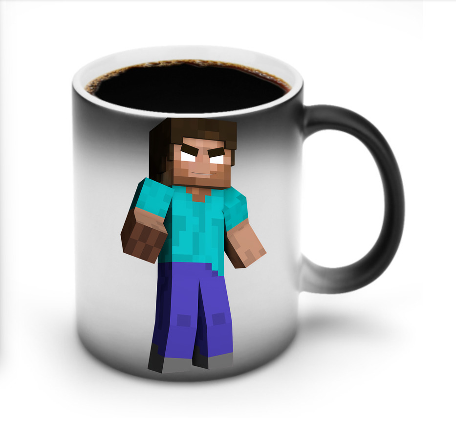 （画像用） マインクラフト ブロックの世界 Minecraft MC Block world 温度変色マグカップ