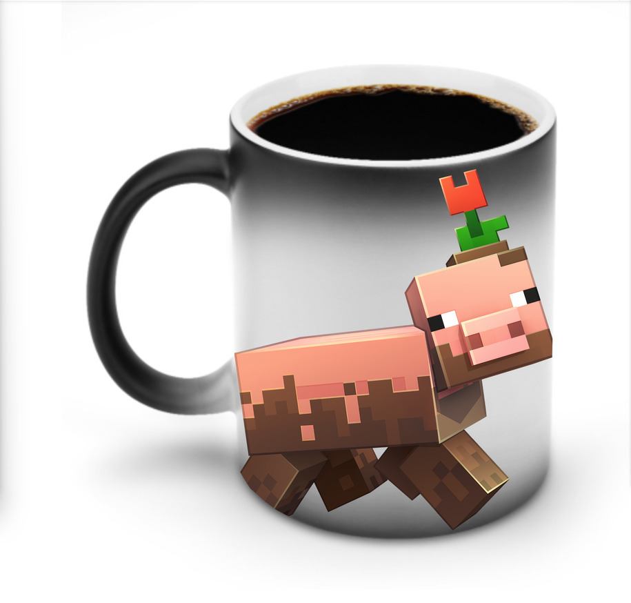 （画像用） マインクラフト ブロックの世界 Minecraft MC Block world 温度変色マグカップ
