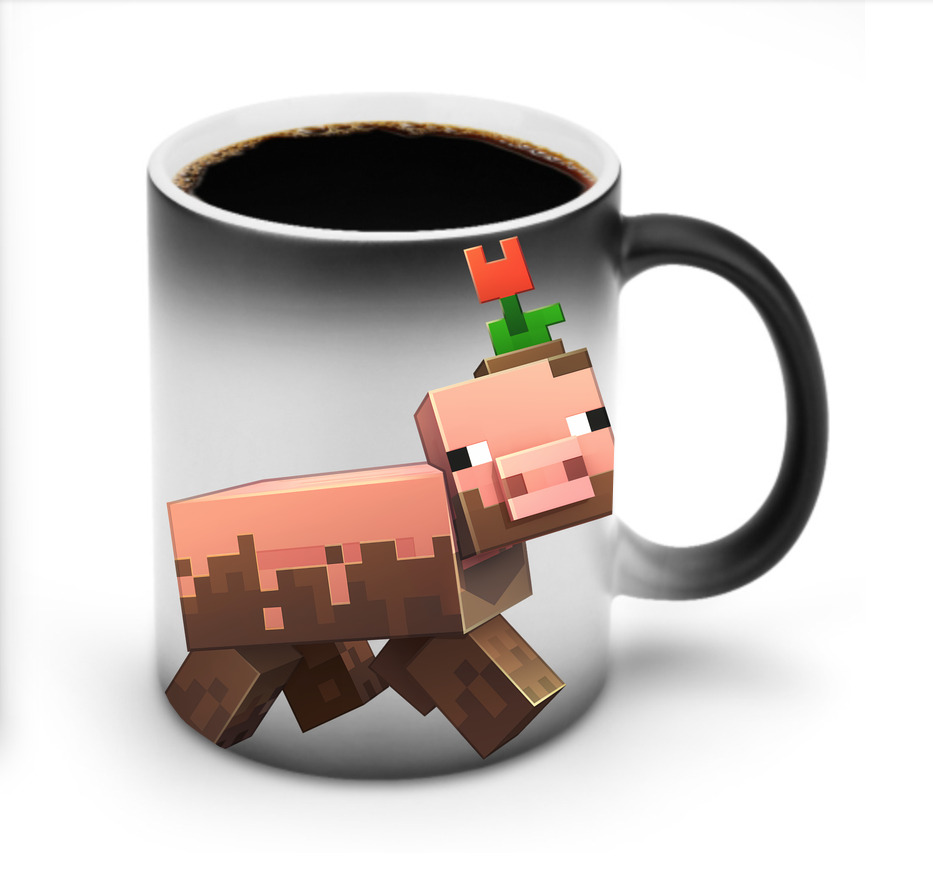 （画像用） マインクラフト ブロックの世界 Minecraft MC Block world 温度変色マグカップ