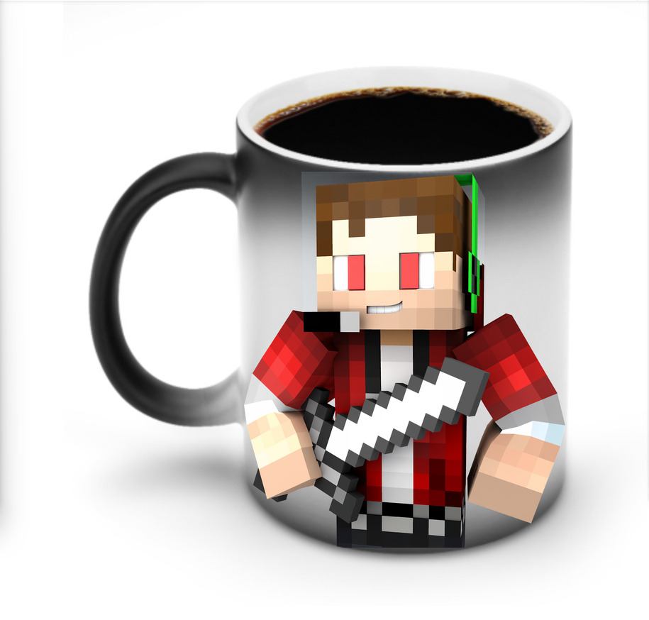 （画像用） マインクラフト ブロックの世界 Minecraft MC Block world 温度変色マグカップ