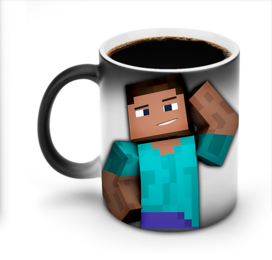 （画像用） マインクラフト ブロックの世界 Minecraft MC Block world 温度変色マグカップ
