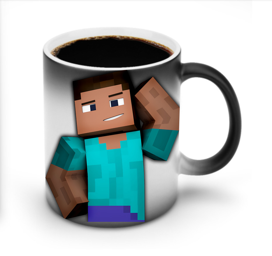 （画像用） マインクラフト ブロックの世界 Minecraft MC Block world 温度変色マグカップ
